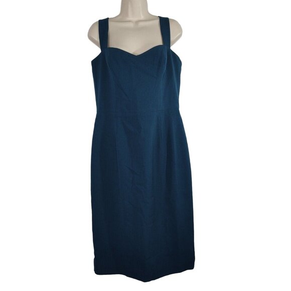 Dress The Population Nicole Teal Sweetheart Neck Cocktail Tank Dress Size XXL - Picture 2 of 9